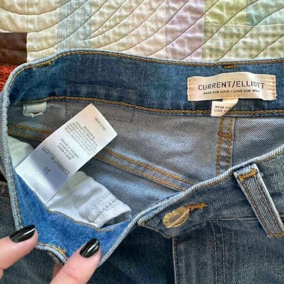 NWT Current/Elliott The Boulevard Mid Rise Crop Boot Jean - Picture 4 of 5